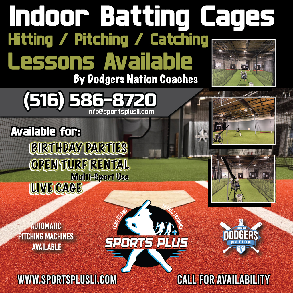 Baseball, Softball, Hitting Lessons, Batting Cage Rentals, Open Turf Rental, Pitching Lessons, Catching Lessons, Cage Rental, Batting Cage, Rent Our Turf, L.I. Sports Plus
